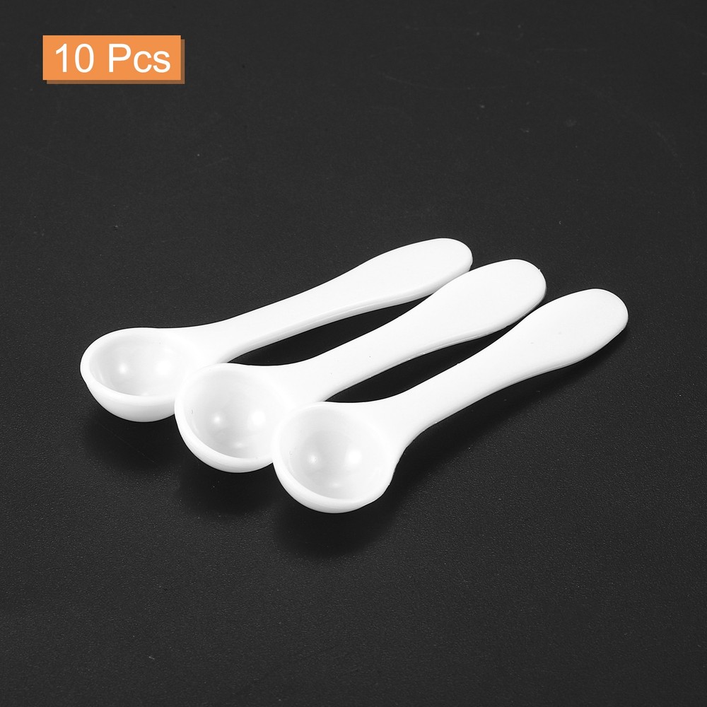 10Pcs 0.25g Teaspoon Micro Scoops Mini Measuring Spoons White