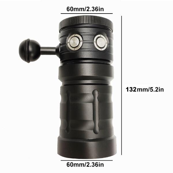 200000LM LED Diving Flashlight Diving Light Underwater 100M Photography Light