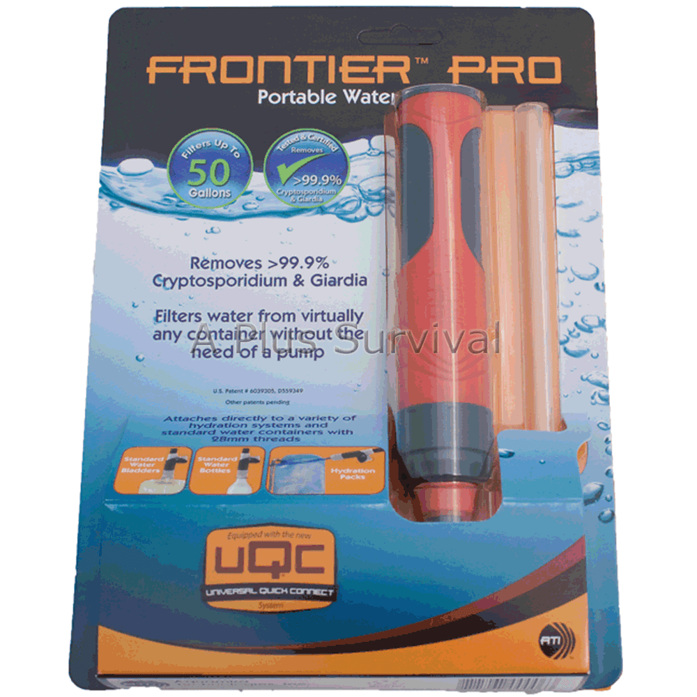 Aquamira Frontier Pro Ultralight Water Filter System Bladder Straw Gravity
