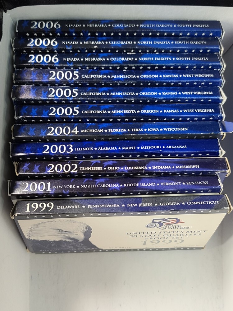 2005 US Mint Proof 5 Quarters Set Original Packaging