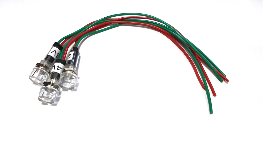 3 BBT 24 volt AC/DC White LED Waterproof Hi-Profile Indicator Lights