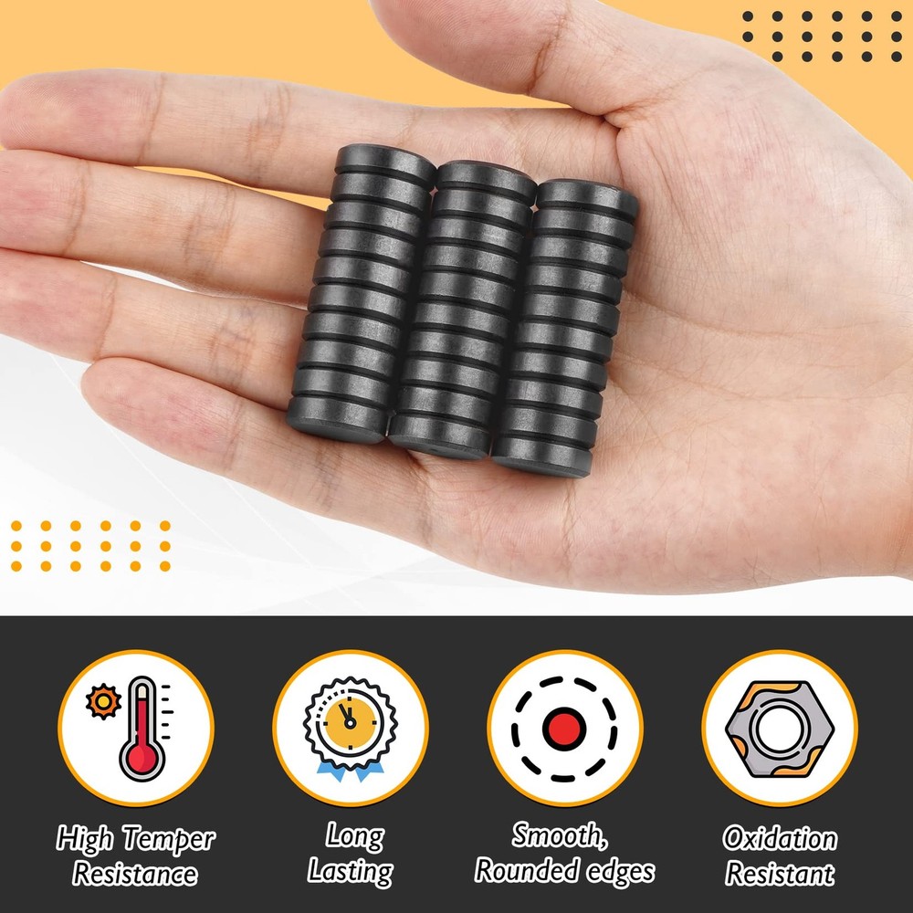 FINDMAG 30Pcs Magnets for Crafts, Small Circle Magnet with Adhesive Backing,