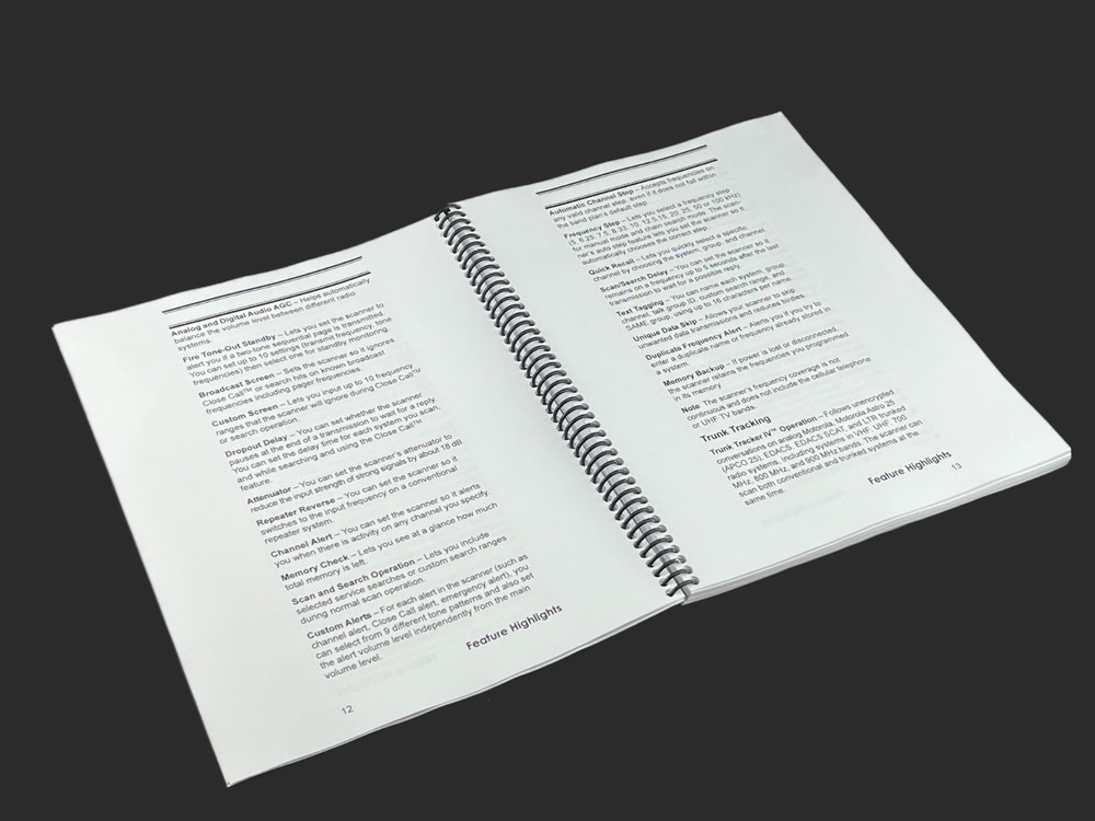Uniden BCD396T Instructions Operating Manual User Guide COIL BOUND