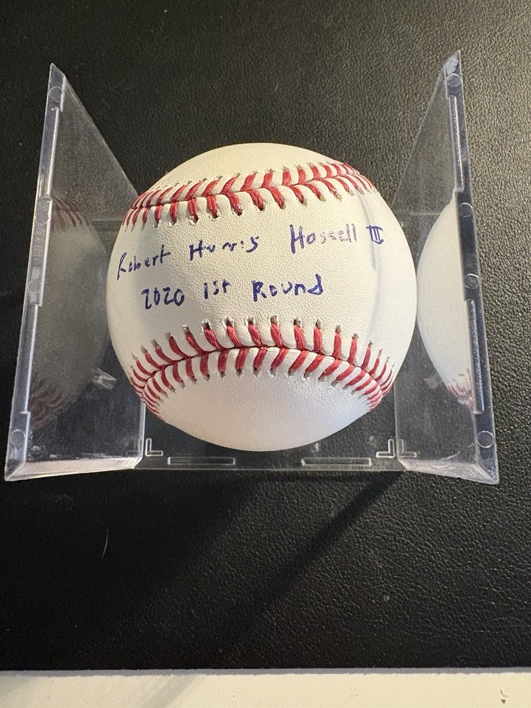 Robert Hassell Signed Baseball Romlb Full Name W/ Inscription