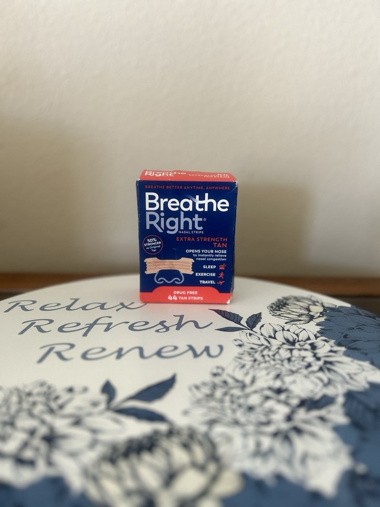 Breathe Right Extra Strength Nasal Strips, Tan, 44 Count