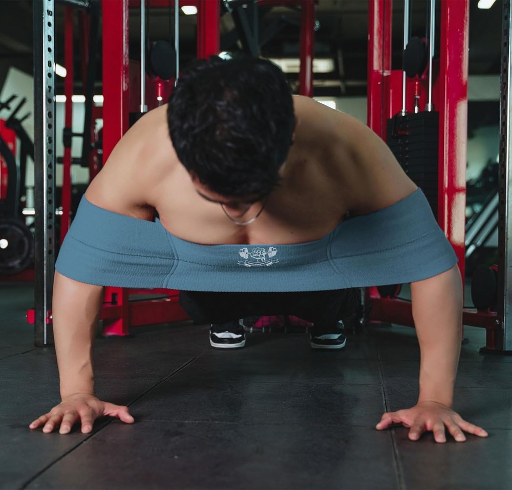 Blue Adjustable Bench Press Band for Weightlifting - Comfort & Performance Boost