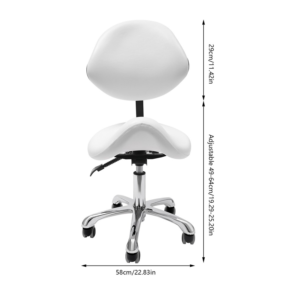 Ergolution Ergonomic Saddle Stool W/ Backrest -Work Stool,Office Stool-Seat