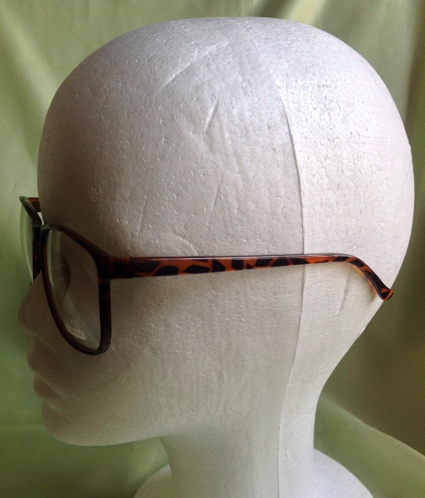 Tortoise Large Nerdy Thin Plastic Frame Clear Lens Glasses Frame Sun glasses