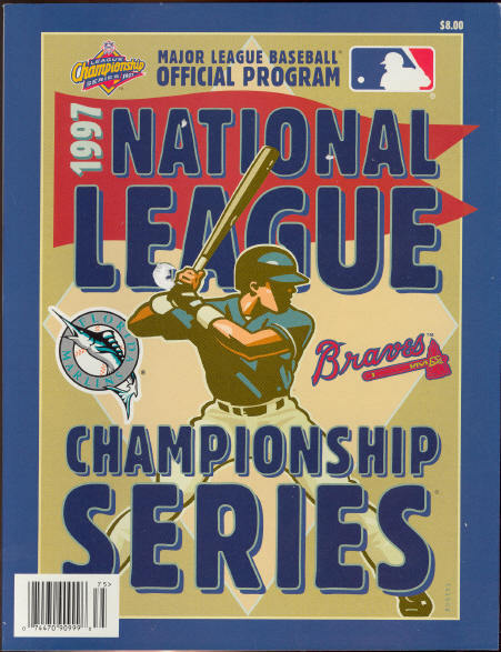 1997 NLCS Playoffs Program Marlins vs Braves Program