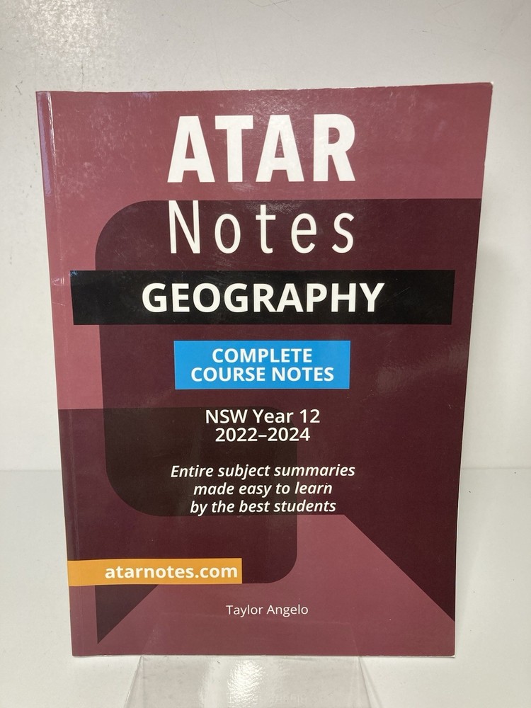 ATAR Notes NSW Geography Year 12 complete course Note  (2025-2027)