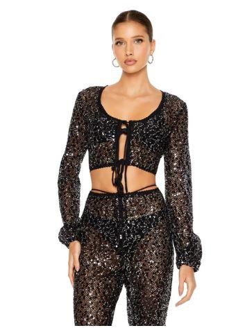 NWT forever21 Sequin Crop Top & Pants Set