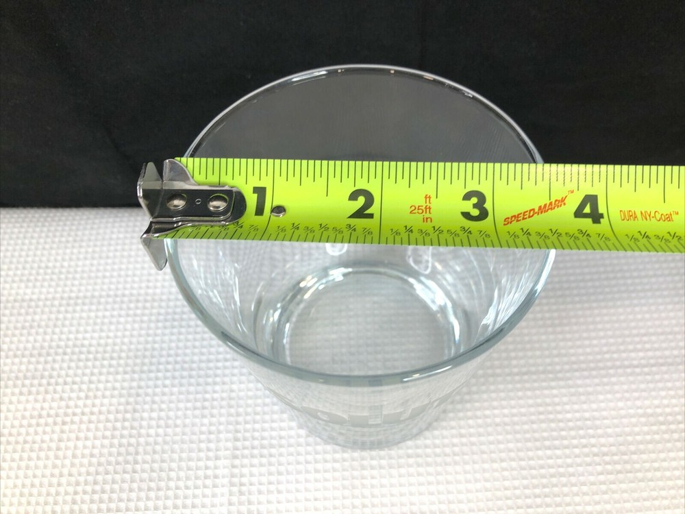 Absolut Vodka 12 Oz Rocks Glass Etched Logo Barware EUC