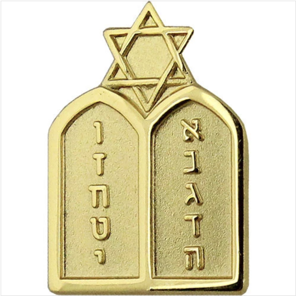 GENUINE U.S. NAVY COLLAR DEVICE: JEWISH CHAPLAIN