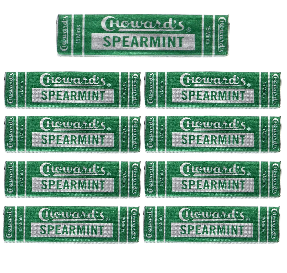 Chowards Spearmint Mints Candy - Choose From -1-12 Count - Bundle Pack
