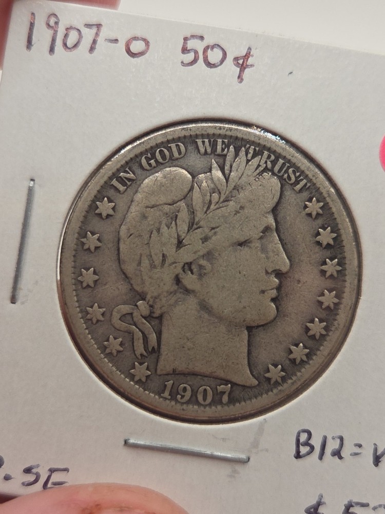 1907 O Barber Half Dollar