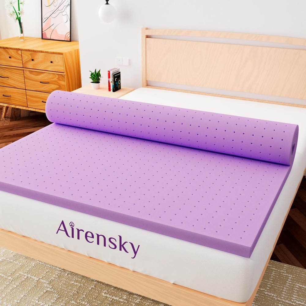 2 Inch Cooling Gel Memory Foam Mattress Topper Queen Size - CertiPUR-US Certi...