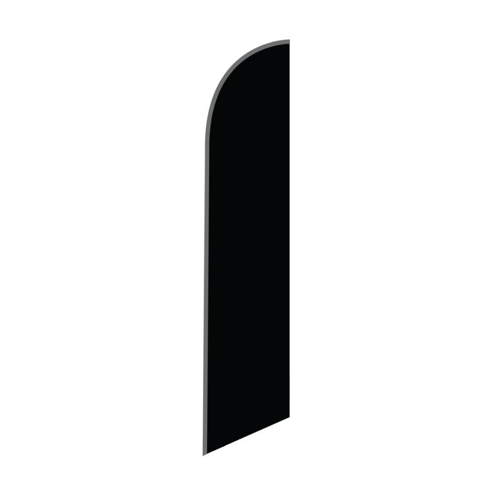 Solid Black Swooper Feather Flag Banner - Replacement Flag Only