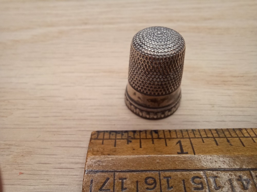Vintage Sterling Silver Thimble #11 Priscilla Sewing Silver Thimble