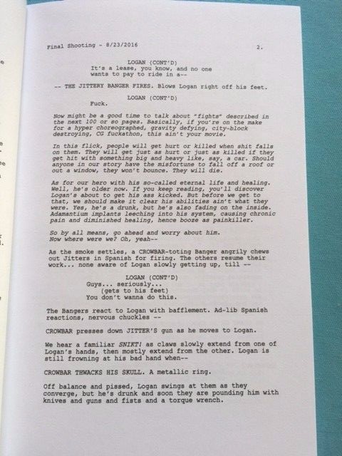 LOGAN: FOR YOUR CONSIDERATION SCRIPT - SCOTT FRANK JAMES MANGOLD MICHAEL GREEN