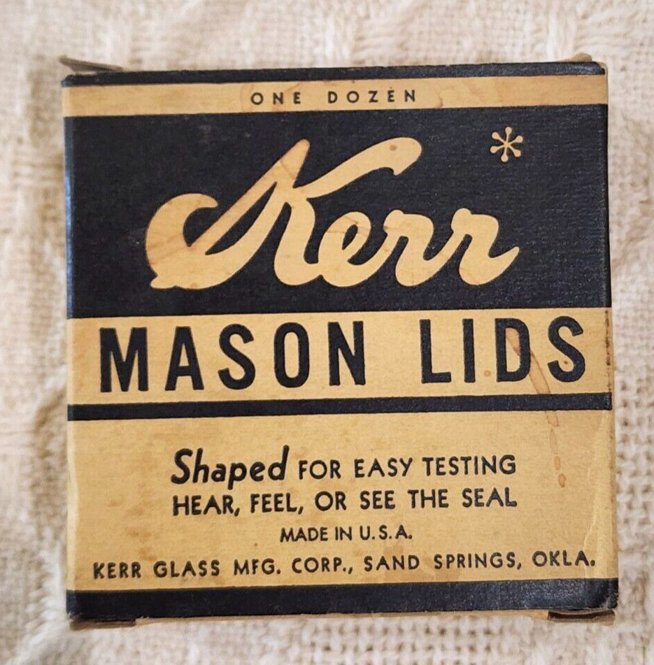 Vintage 19 cent Kerr Mason Jar Lid Cardboard Box - EMPTY - Box Only