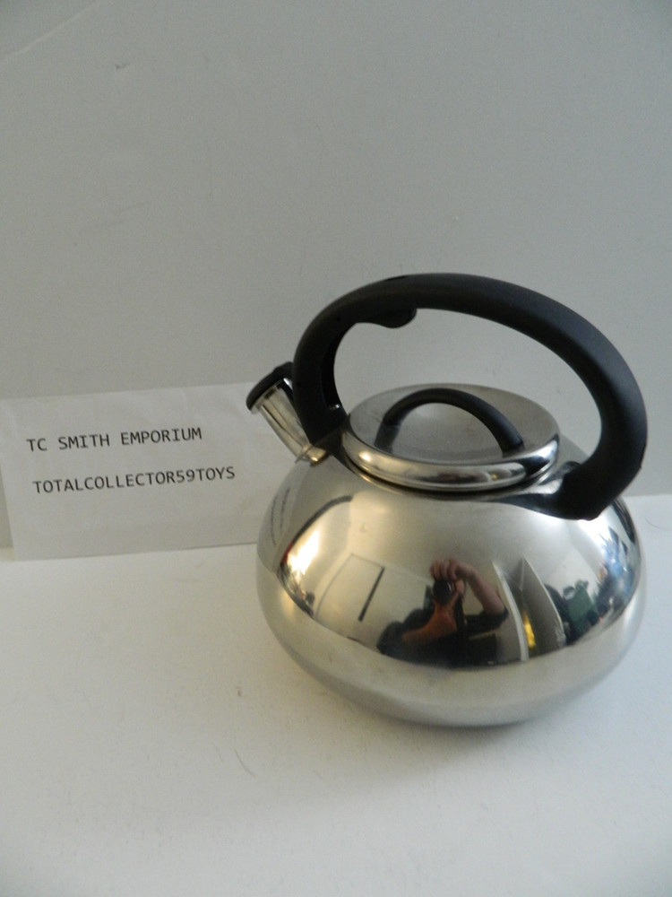 Balduzzi Italian Style Induction Stainless Steel Whistling Tea Kettle EUC