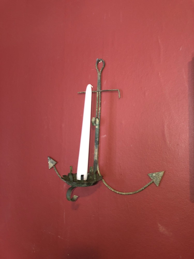 Vintage c.1900 single arm Nautical candelabra