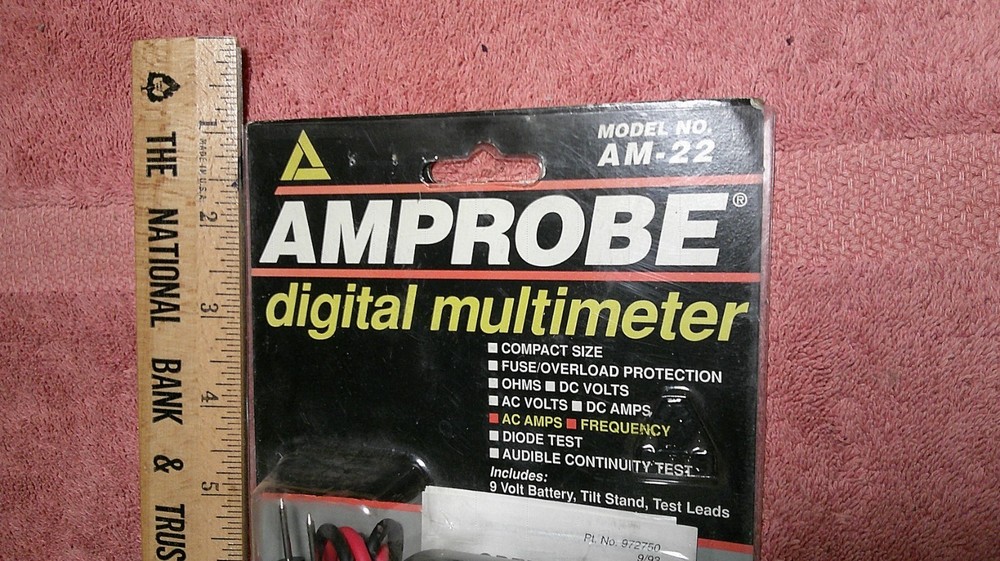AMPROBE AM-22 Digital Multimeter AC/DC Voltage Amperage Continuity