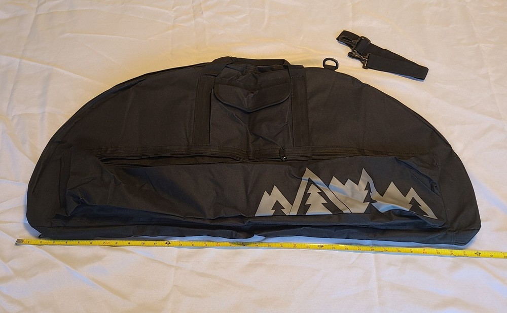 Soft Compound Bow Case Black And Gray 36 X 17 Inch With Compartment For Arrows.