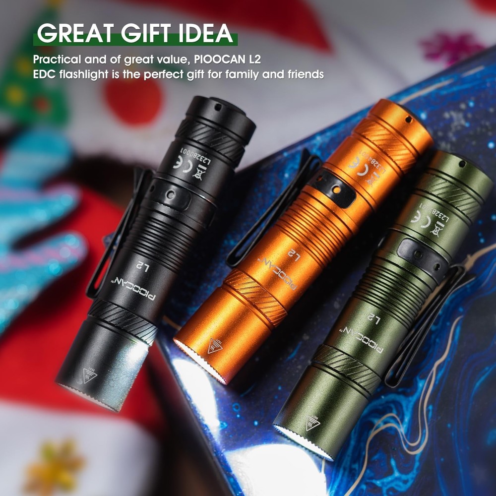 Rechargeable Flashlights 1200 Lumens EDC Flashlight, AA Pocket Flashlight Hig...