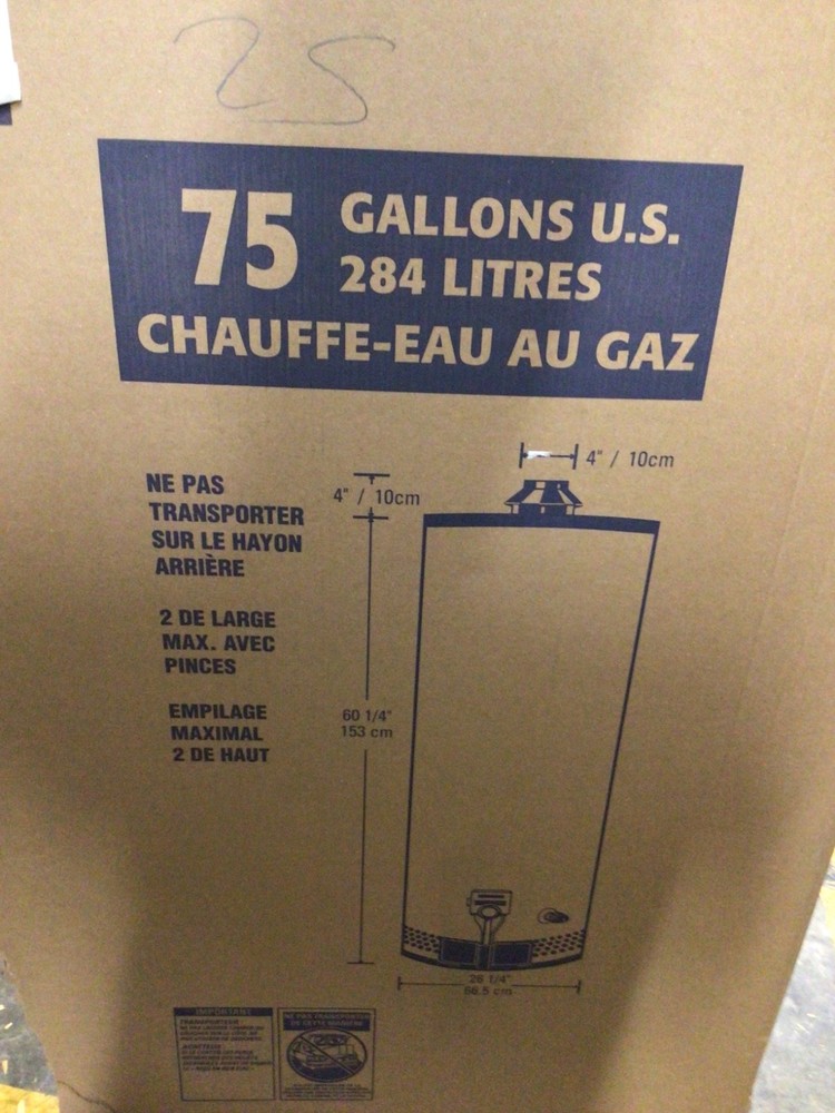 RHEEM Rudd G75-75N-3 75 Gallon Commercial Gas Water Heater 75K Natural Gas NEW
