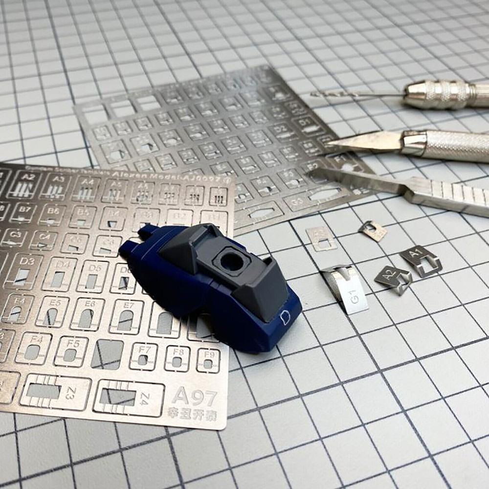 58in1 Flat Folding Engraved Scribing for Model Scriber Template Ruler