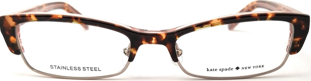 Kate Spade Rectangular Tortoise Blush Eyeglasses – Demo Lens- JOETTA 0FK2