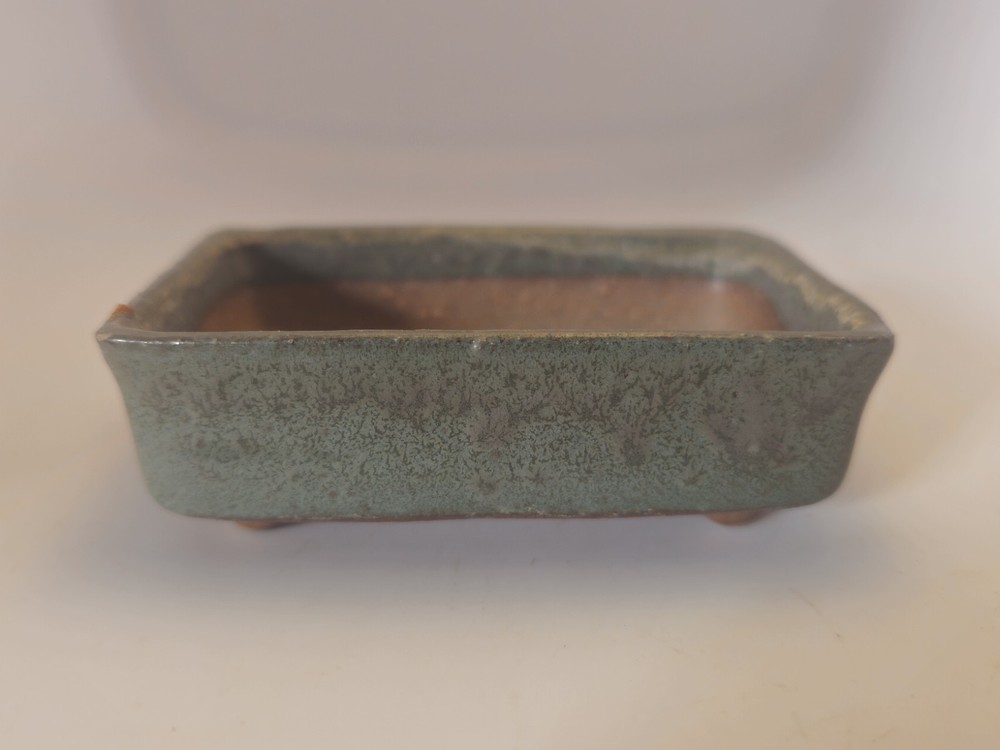 Ikko Japanese Bonsai Pot Mame Rectangular Glazed 3.5"×2.25"×1"