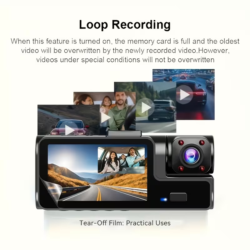 1080P Triple Camera Dash Cam