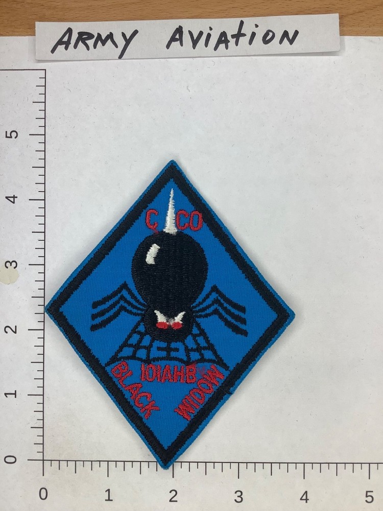 US ARMY C CO. 101 AHB BLACK WIDOW PATCH