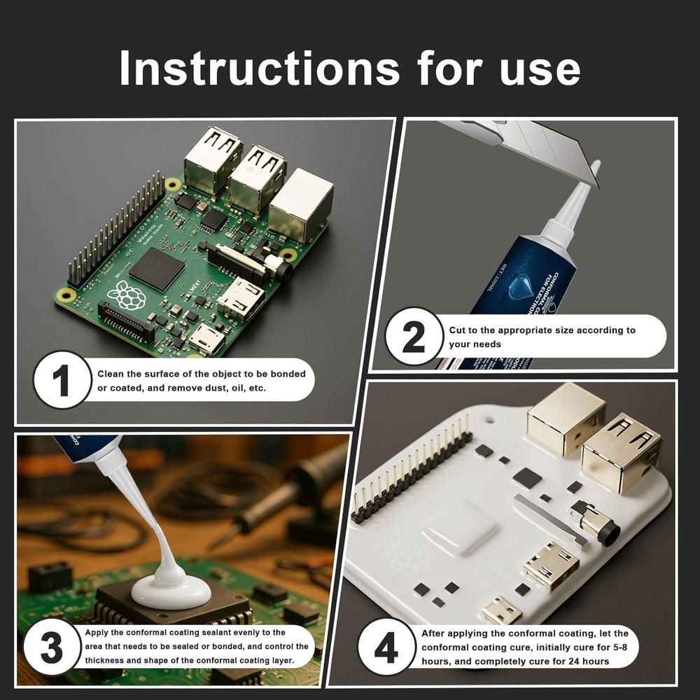 100ml White Conformal Coating for Electronics, Silicone Coating...