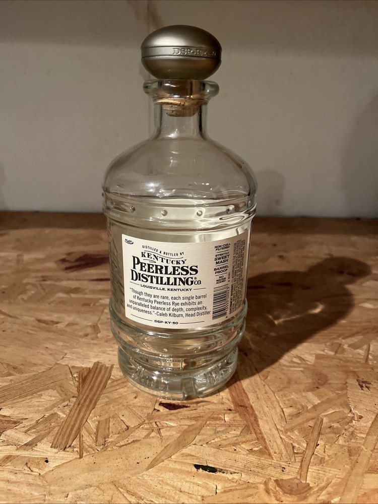 Empty Signed Peerless 24 Month Barrel Proof Rye Single Barrel Selection “Brunch”
