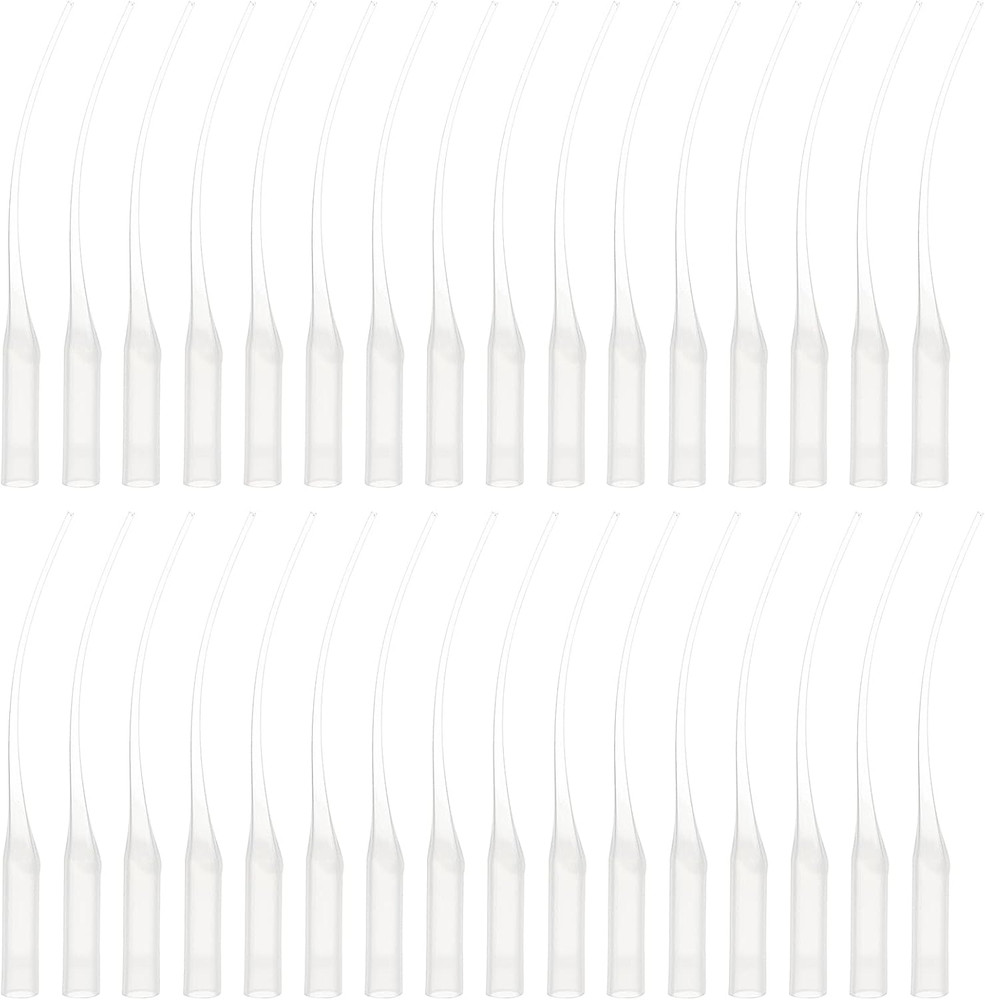 Glue Tips, 100Pcs Plastic Glue Micro-Tips Extender White Precision Applicator fo