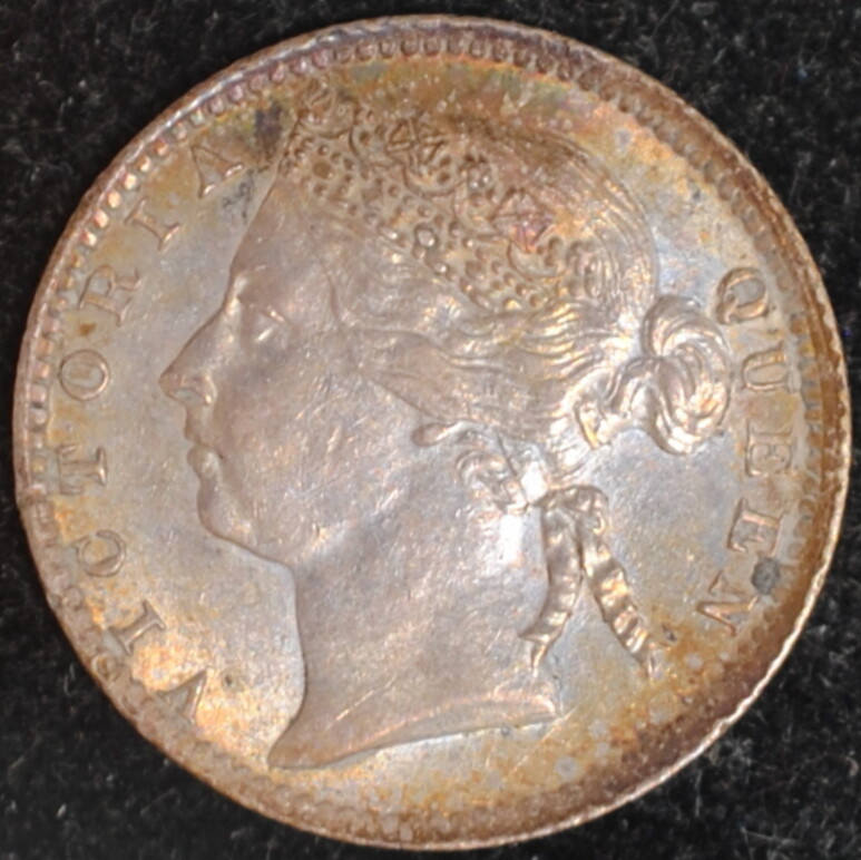 1900 Straits Settlements 10 Cents AU