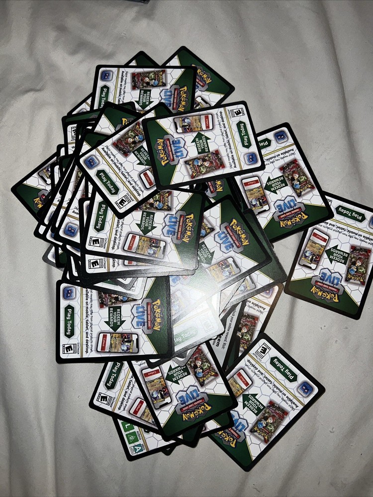 Pokemon TCG Online Code Card Lot - 124 UNUSED Codes from Random Sets