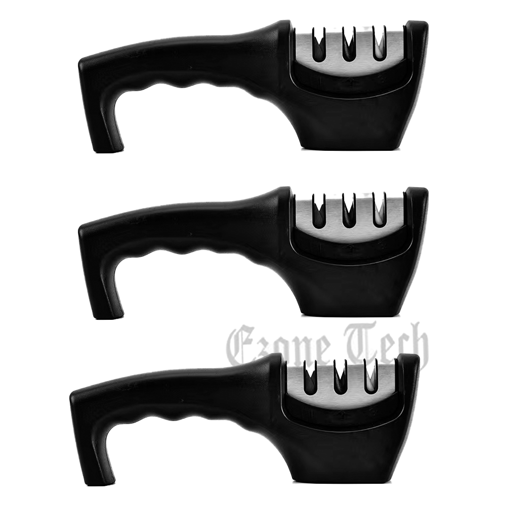 Knife Sharpener 3 Stage Professional System Polish Sharpening Kitchen Tool NEW