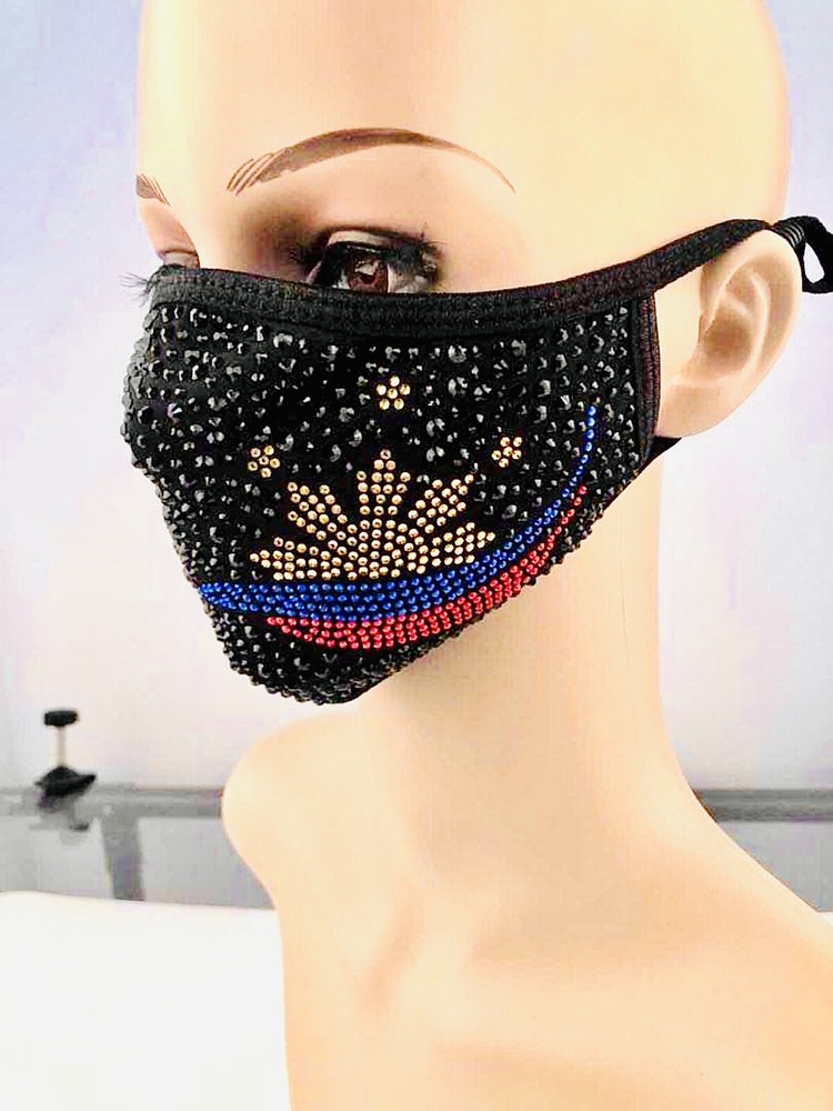 Pinoy Pride Rhinestone Bling Mask