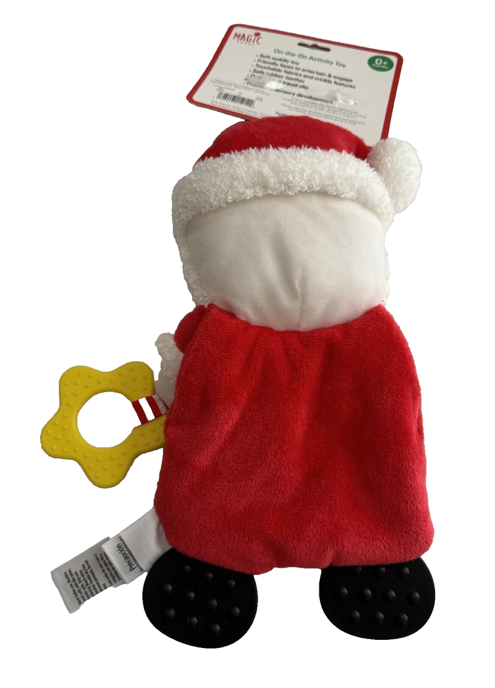 Santa Activity Toy with Crinkle, Rattle & Teether - Christmas