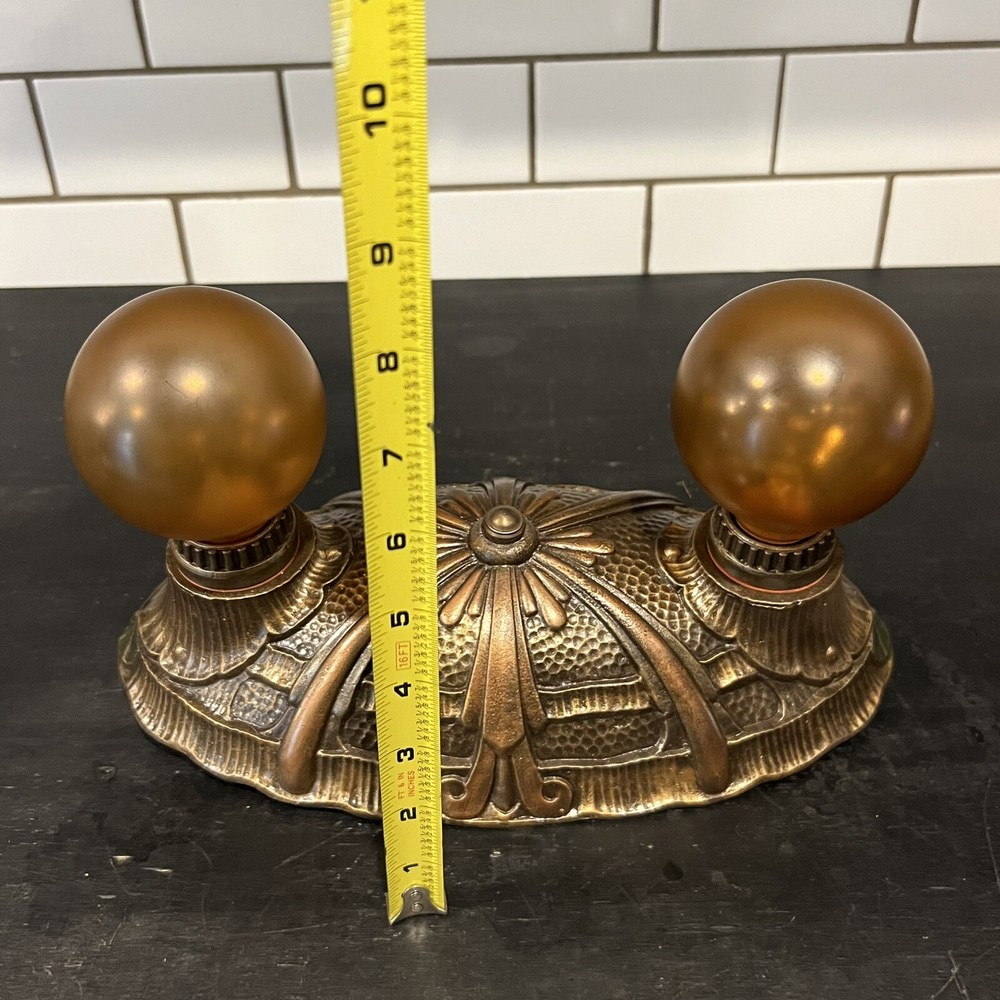 Single Flush Mount Fixture Rare Antique Light Hammered 51C
