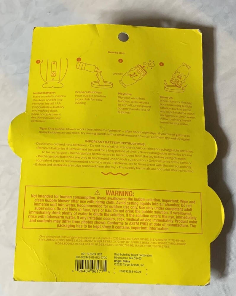 Baby Chick Bubble Blower Toy with Bubble Solution 2 fl oz