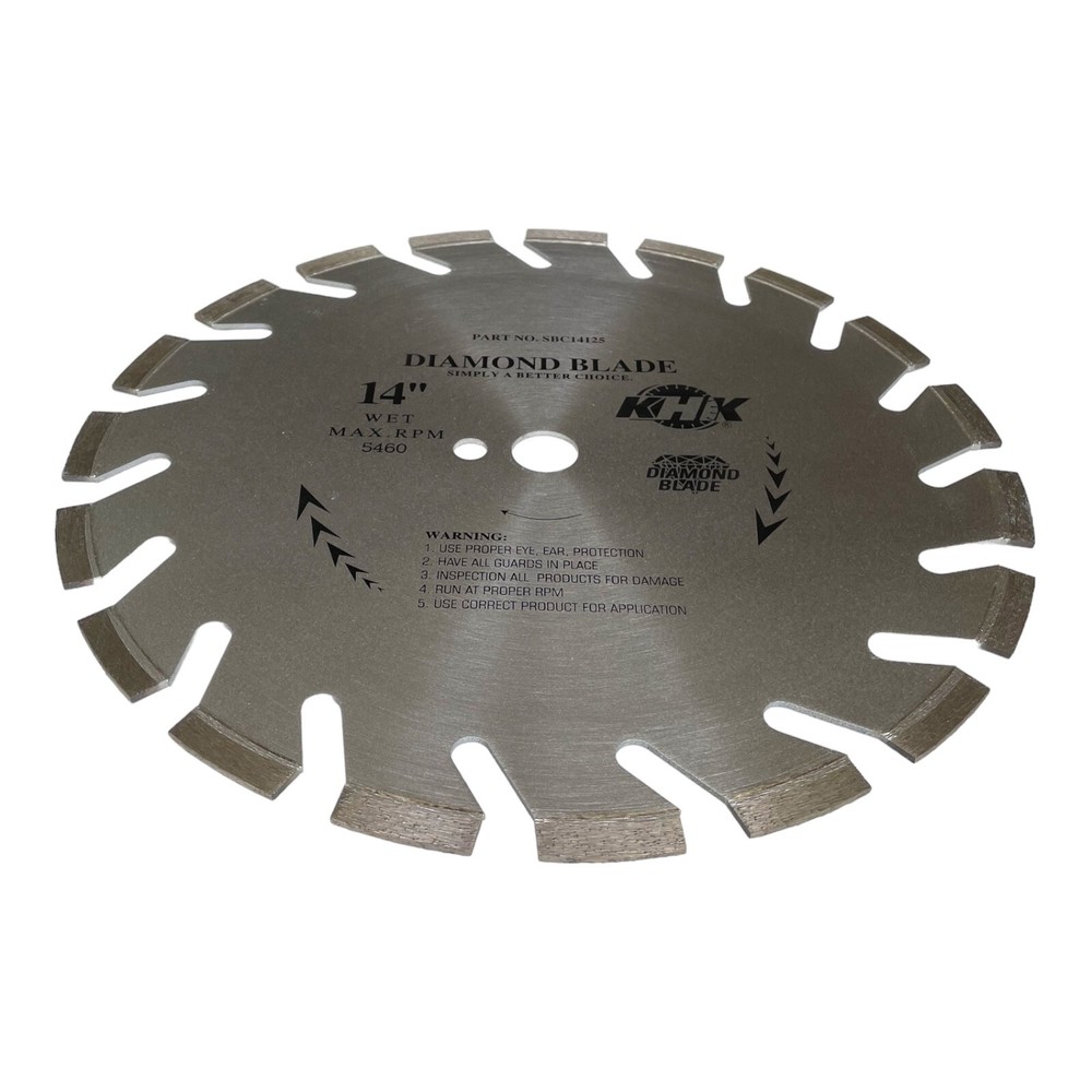 2 Pack 14" Block Abrasive Materials concrete Asphalt Brick Blade 1" Arbor