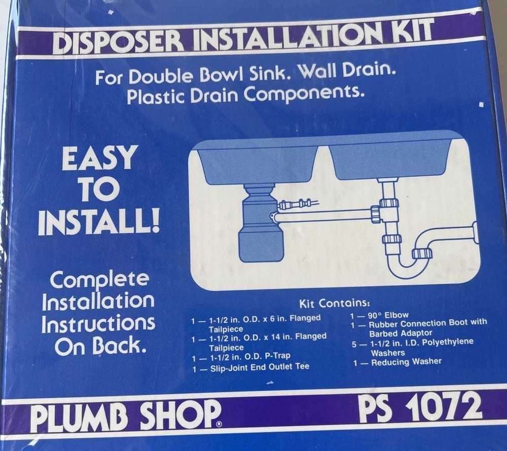 Garbage Disposal Installation Kit Double Bowl Sink