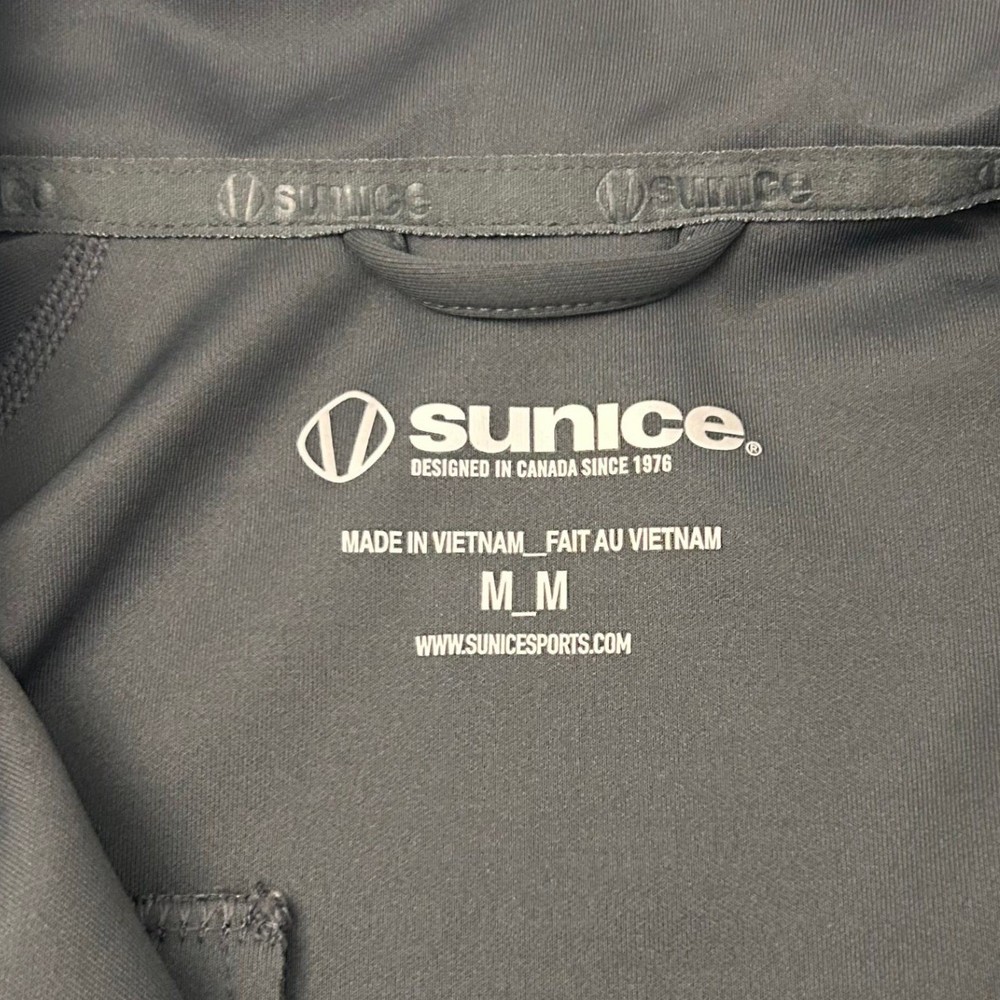 Sunice Mens Pullover Jacket Medium Gray 1/4 Zip Golf Performance Chest Pocket