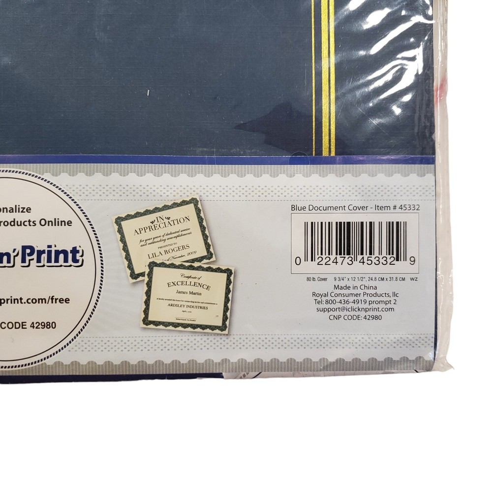 Document Covers Certificate Holder Oversized Embossed Linen Finish Geographics