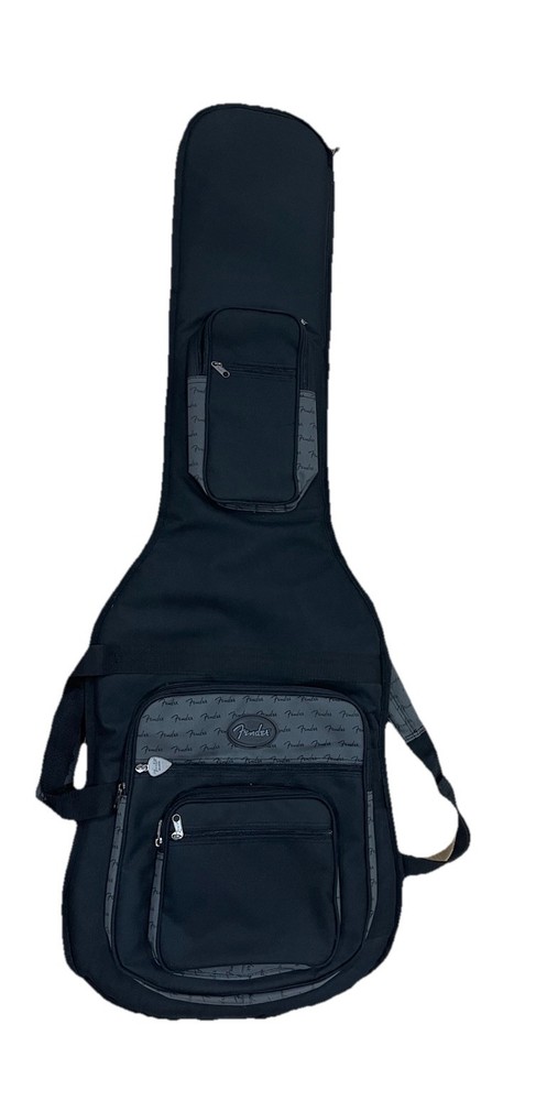 Fender Medium Gig Bag Black Gray Fully Lined Carry Handle Strap Zippered Pockets